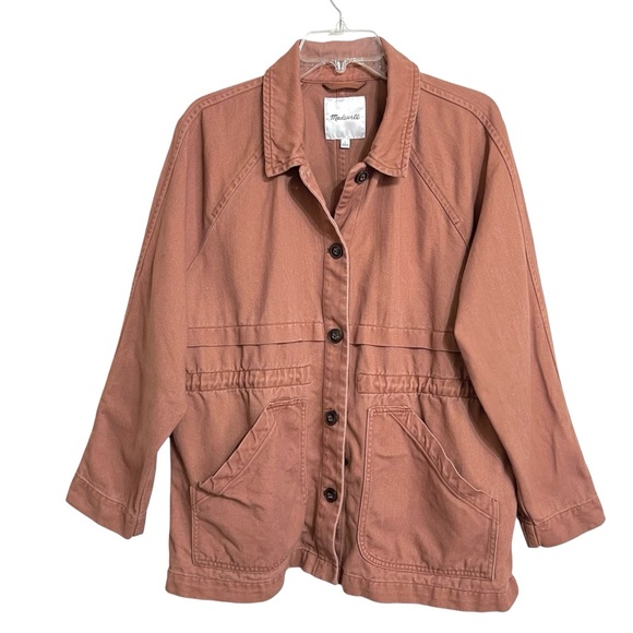 Madewell Jackets & Blazers - Madewell Ashgrove Chore Jacket Womens L Warm Umber Cotton Blend Casual Utility